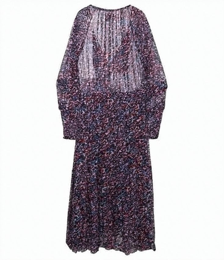 Isabel Marant Multicolored Floral Maxi Dress With V-Neckline