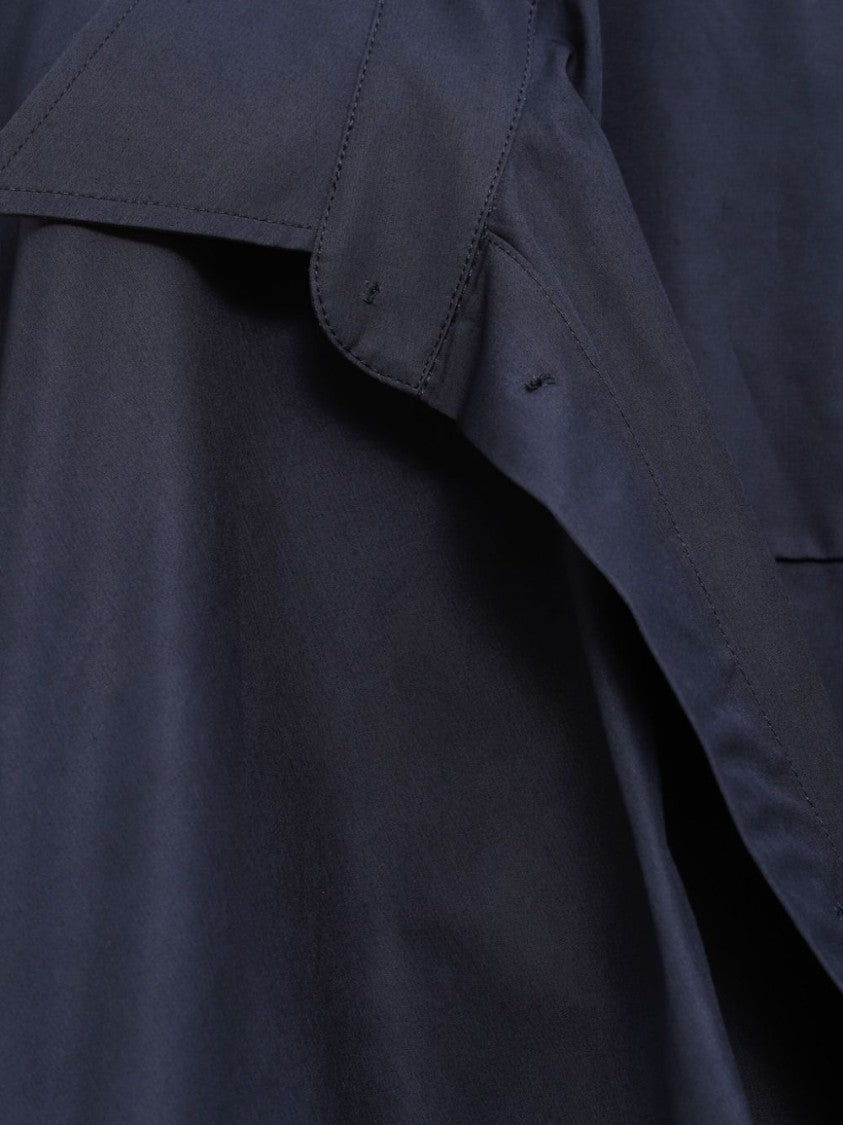 Balenciaga Wrap Design Dress With Cinched Waist And Long Sleeves