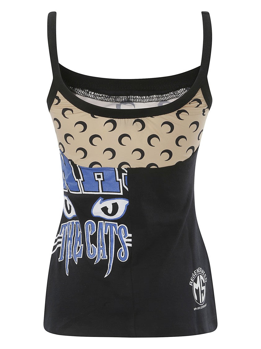 Marine Serre Flared Regenerated Tank Top