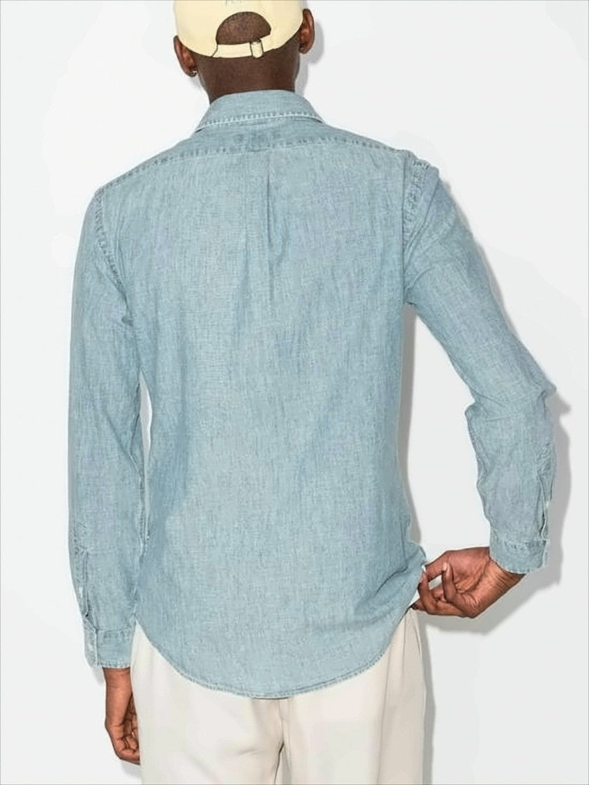 Polo Ralph Lauren Classic Button-Up Shirt In Light Blue Chambray