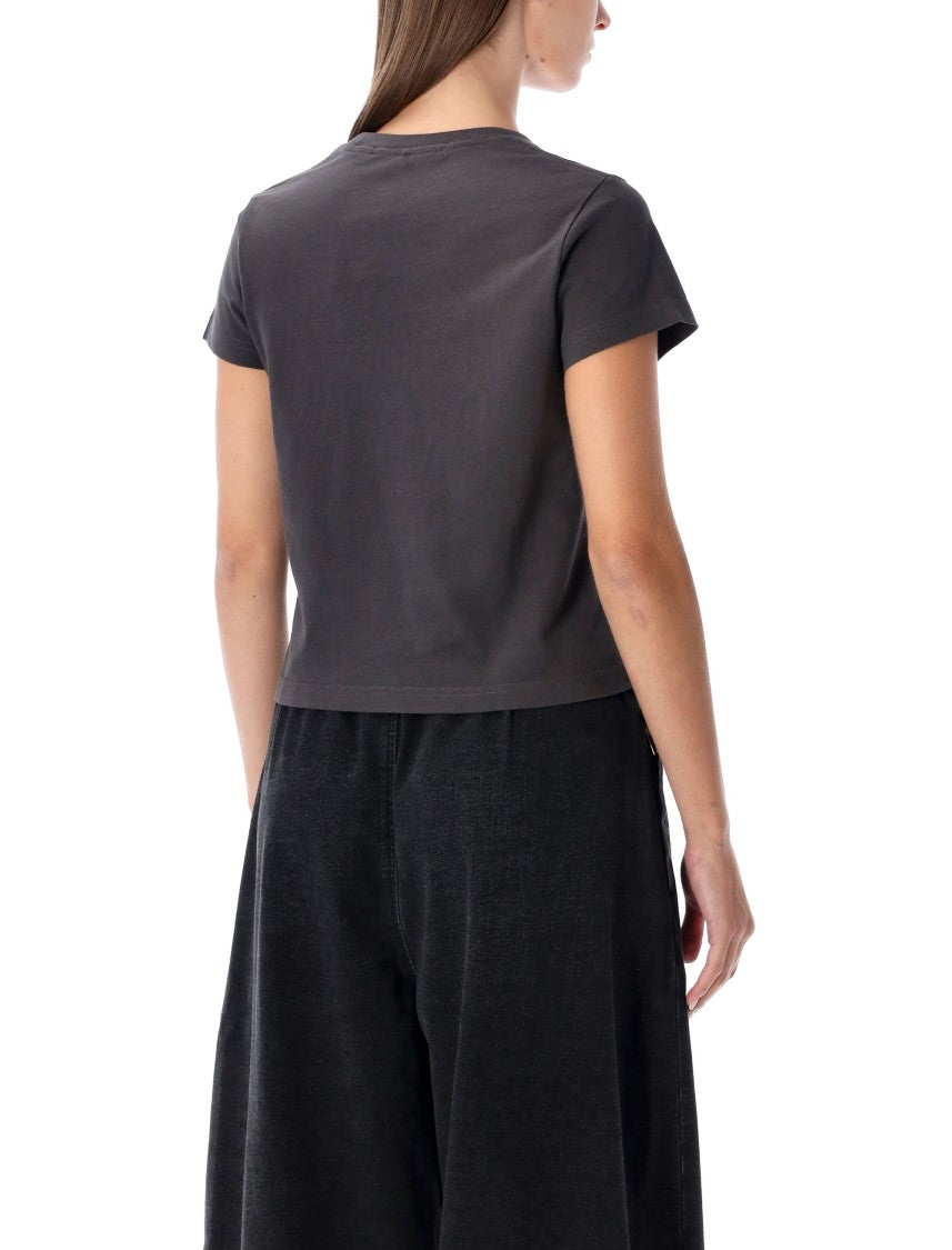 Alexander Wang Grey Délavé Cotton T-Shirt With Logo