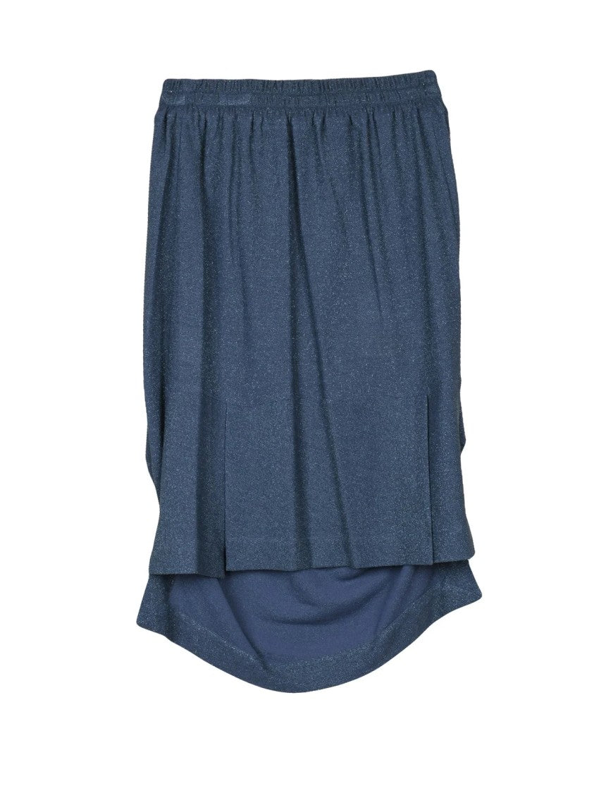 Vivienne Westwood Anglomania Longuette Lamé Skirt With Gathered Design And Drawstring Detail