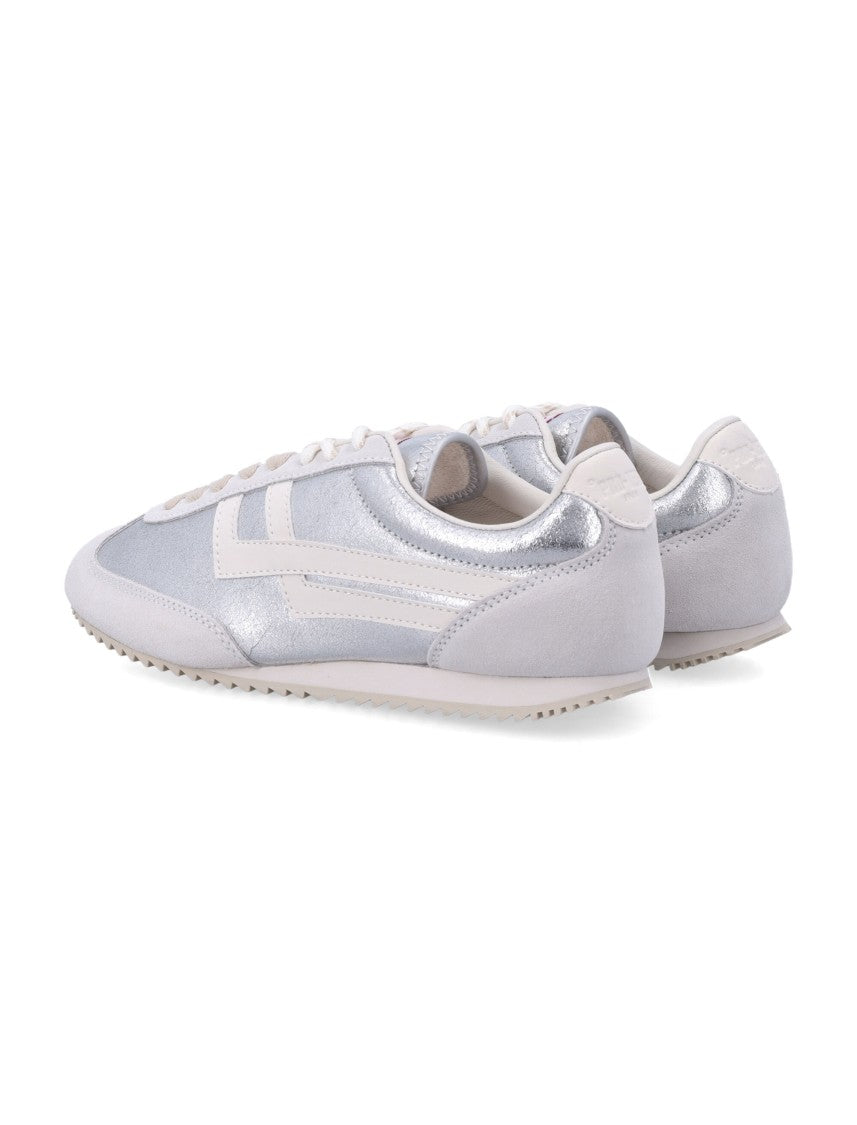 Pro-Keds Racer 77 Metallic Silver Low-Top Sneakers