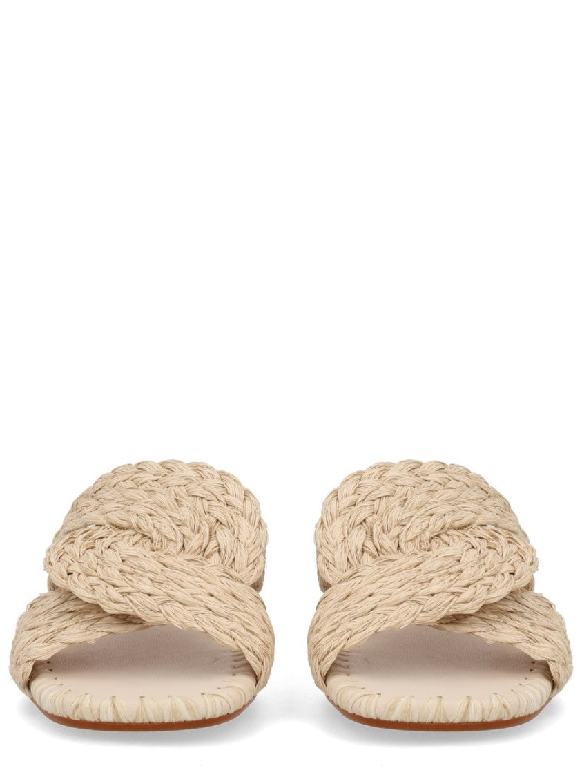 Castaner Neutrals Padme Braided Straps Raffia Sandals