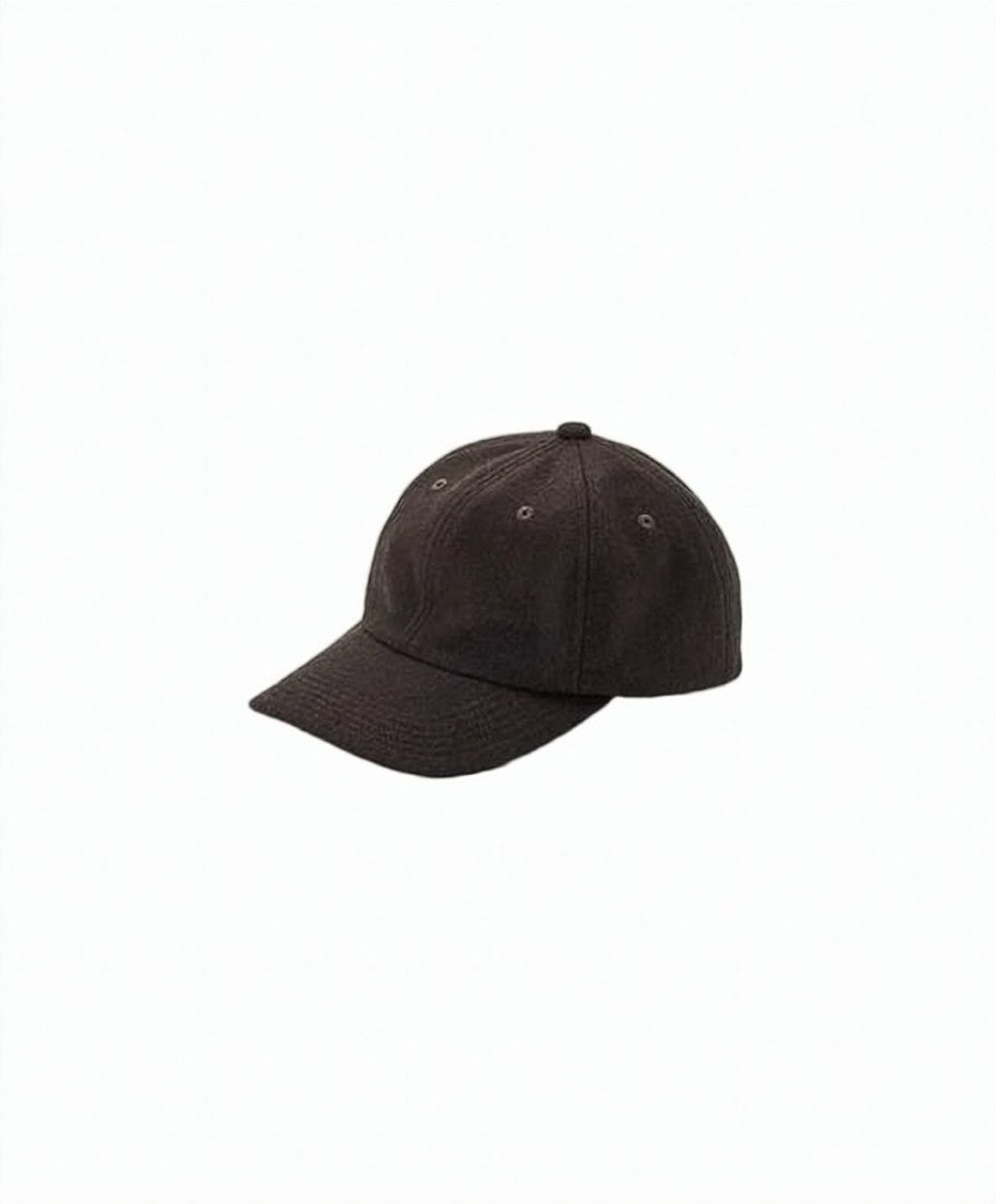 Kijima Takayuki Wool-Nylon Blend Black Baseball Cap