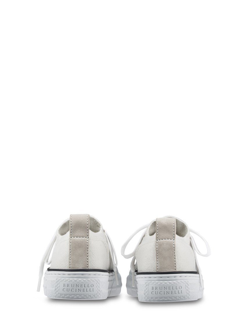 Brunello Cucinelli Breathable Mesh Sneakers With Textured Toe Cap
