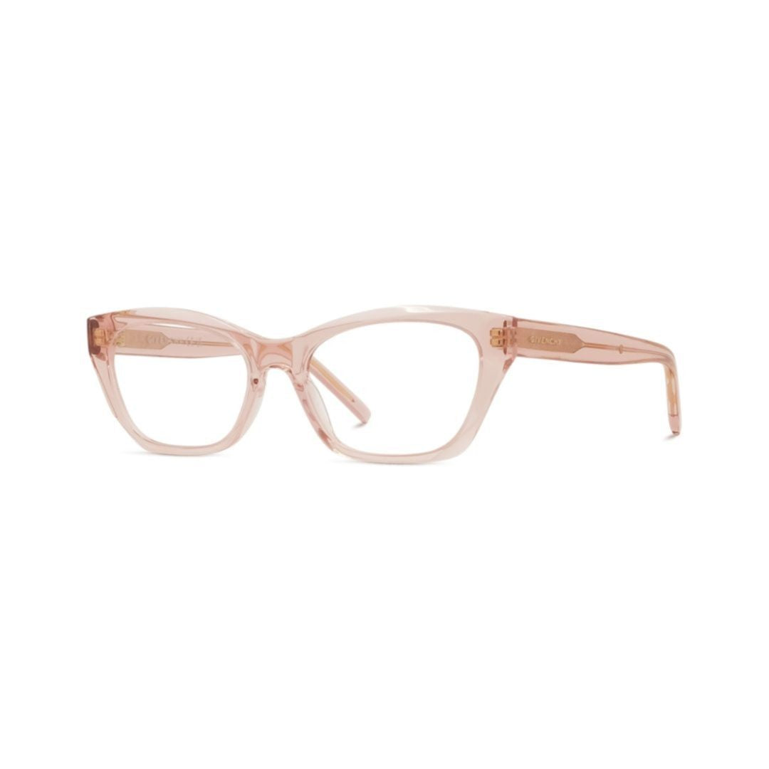 Givenchy Gv50080i Translucent Soft Pink Cat-Eye Eyewear With Structured Temples