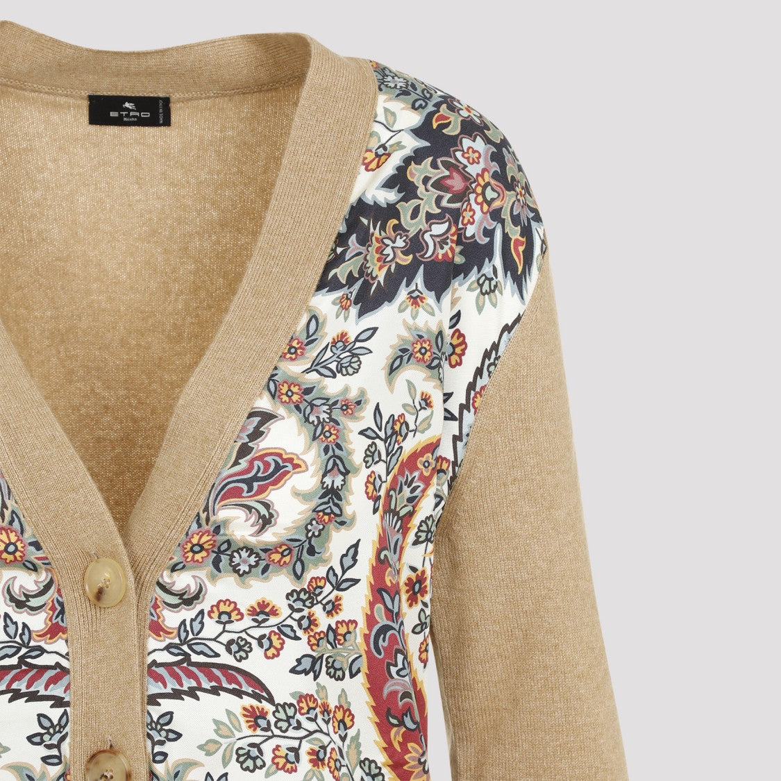 Etro Knit Cardigan With Wool-Cashmere Blend And Intricate Paisley Design