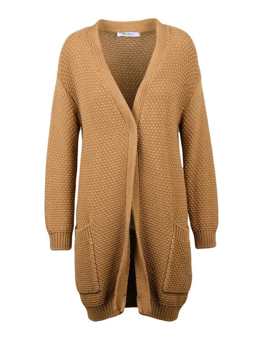Max Mara Beige Cotton Long Cardigan