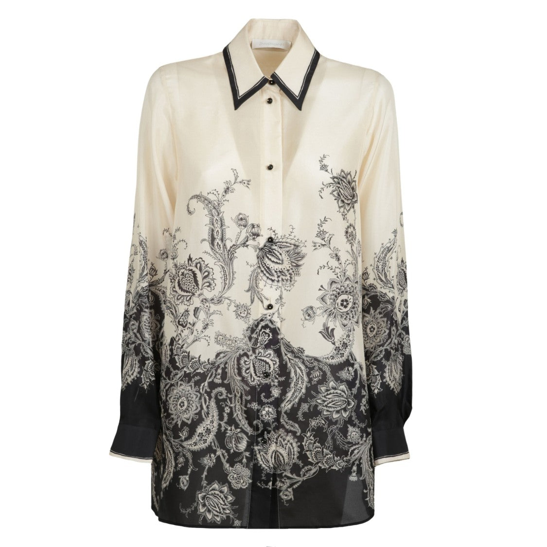 Zimmermann Floral Print Loose-Fitting Habotai Silk Shirt