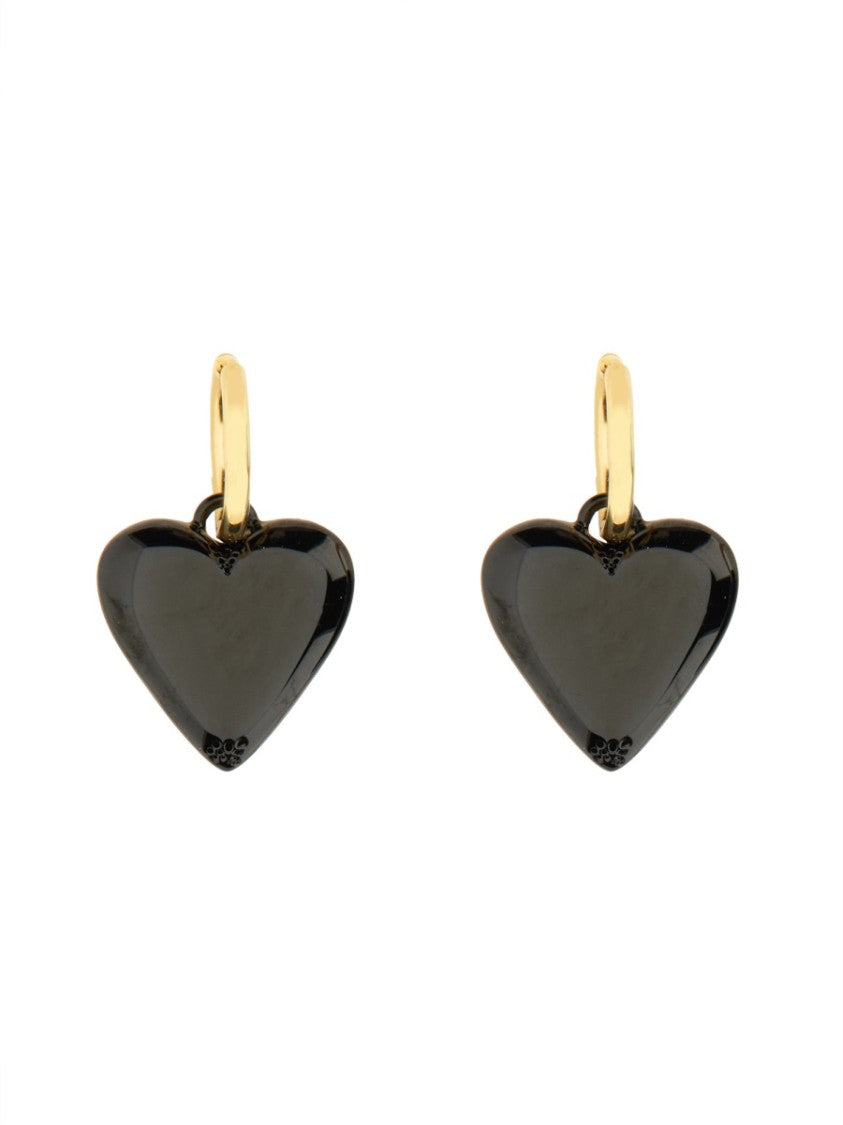 Dolce & Gabbana Heart-Shaped Logo Earrings