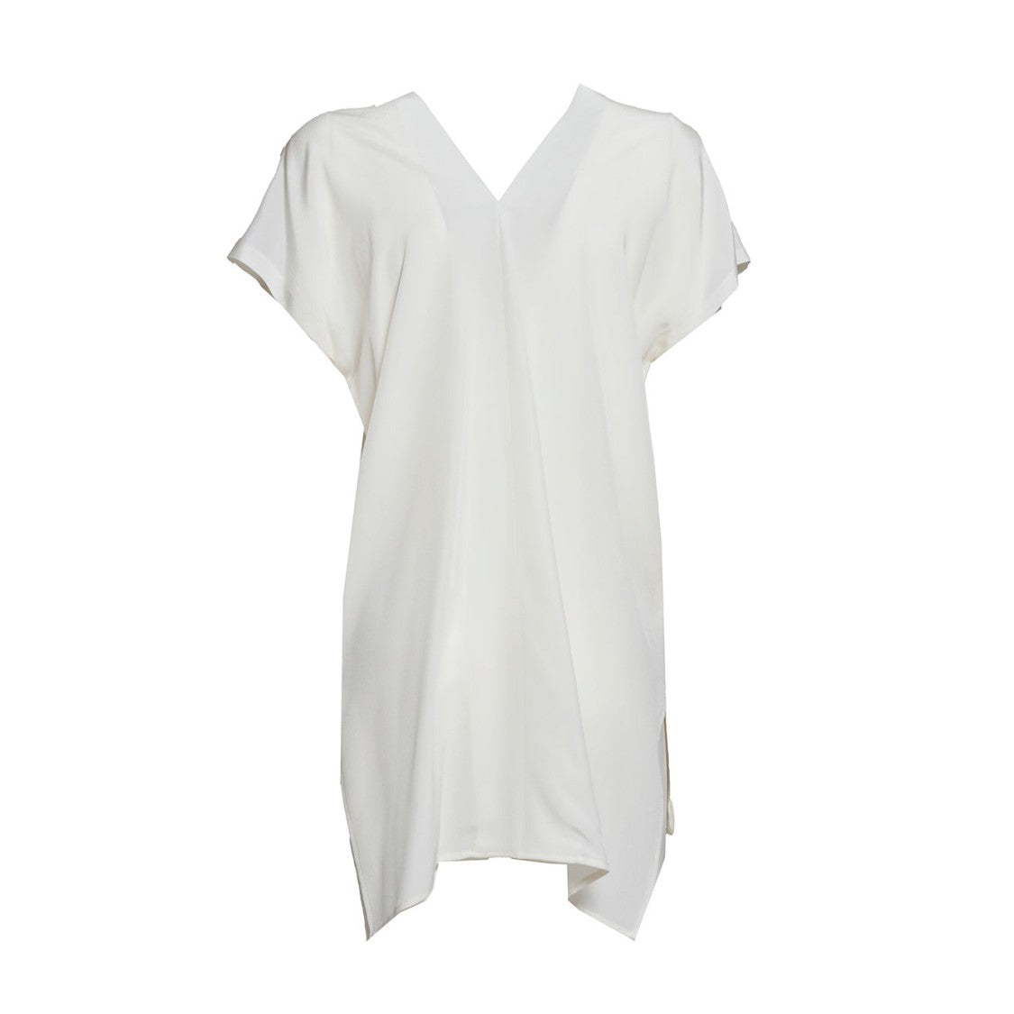 Aspesi Natural White Silk Crepe Top