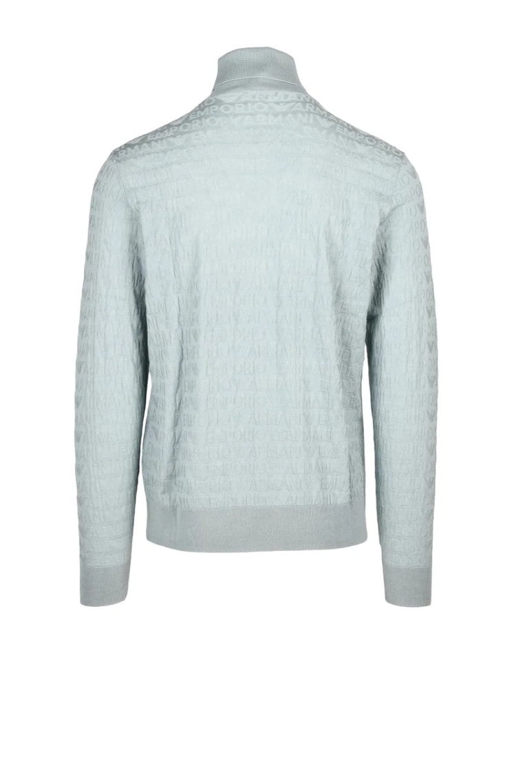 Emporio Armani Turtleneck Sweater Virgin Wool - Blue