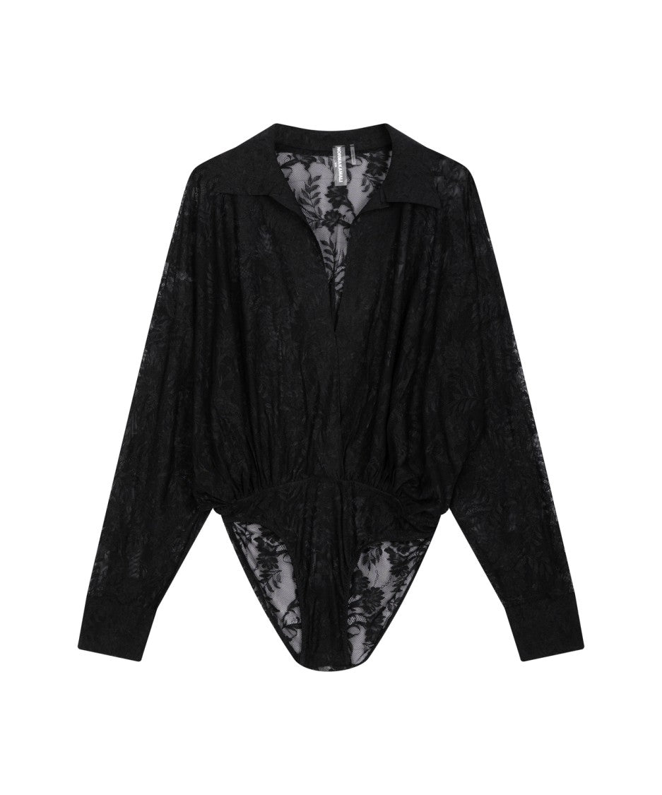 Norma Kamali Boyfriend' Transparent Bodysuit