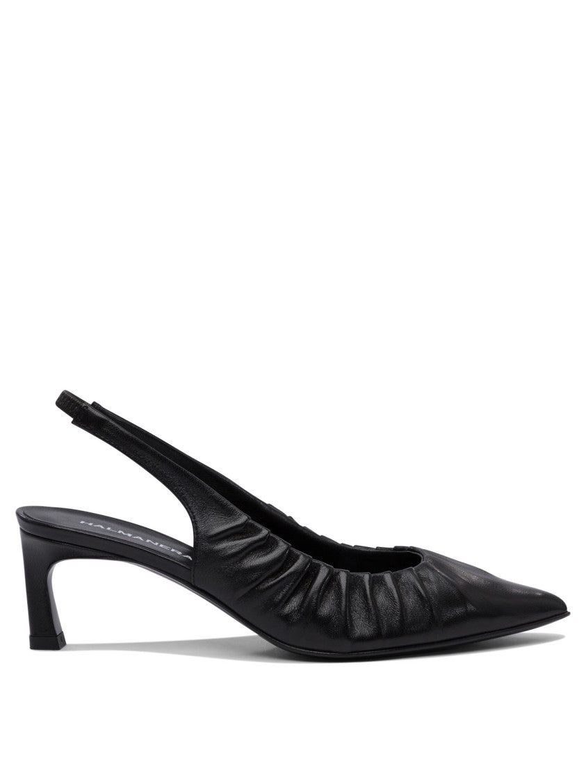 Halmanera Black Heeled Pumps With Pointed Toe