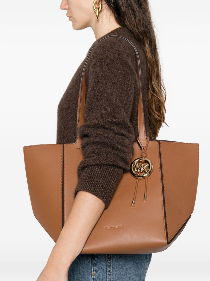 Michael Kors Structured Brown Calf Leather Tote