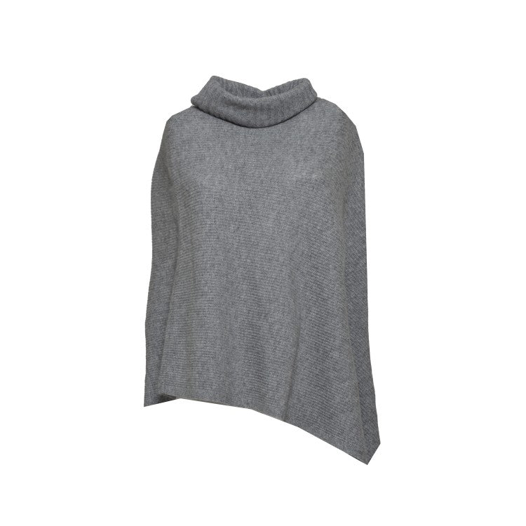 360 Cashmere Maude Poncho In Wool And Cashmere Blend - 4Grey