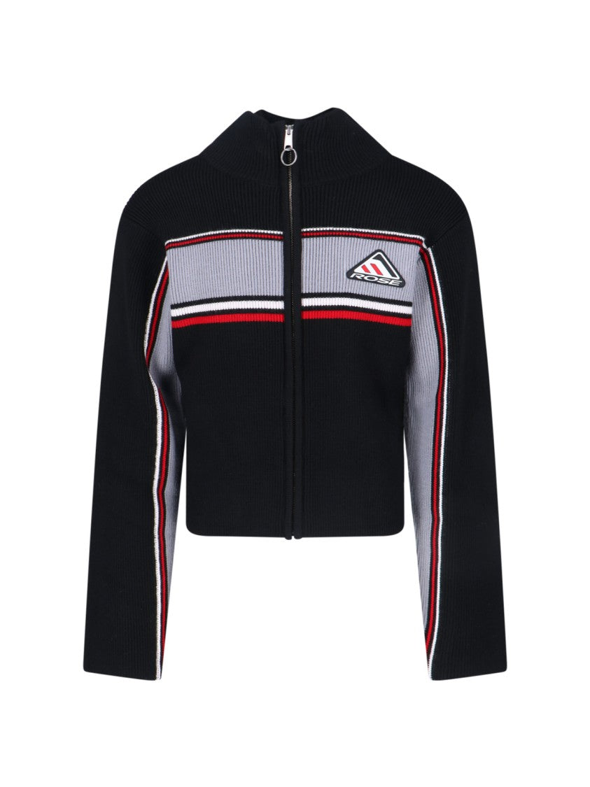 Martine Rose "Hybrid Track Zip" Cardigan Black