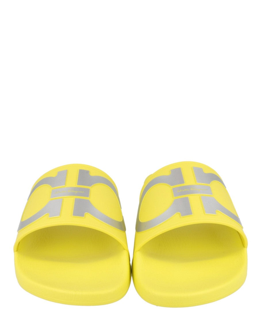 Ferragamo Groovy Dual Gancini Slides