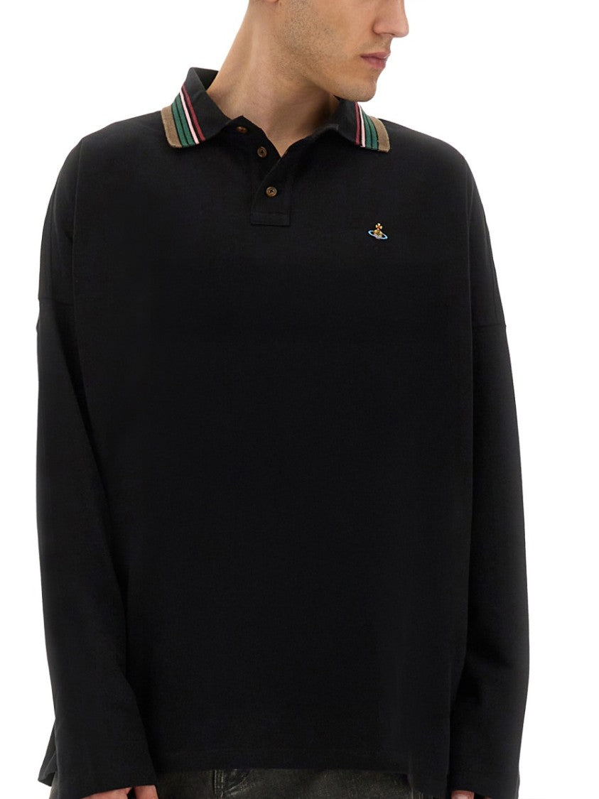 Vivienne Westwood Relaxed Fit Long-Sleeved Polo Shirt