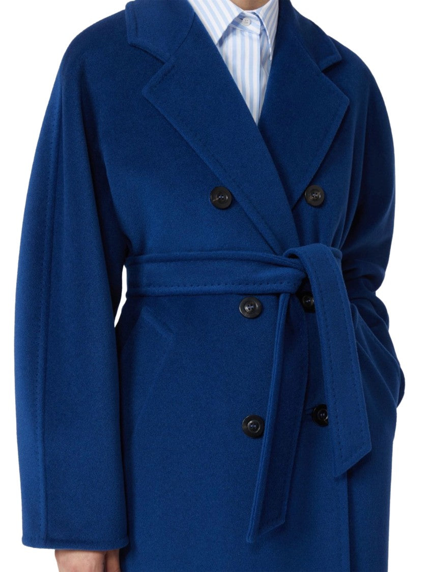 Max Mara Double-Breasted Coat With Wide Lapel Collar