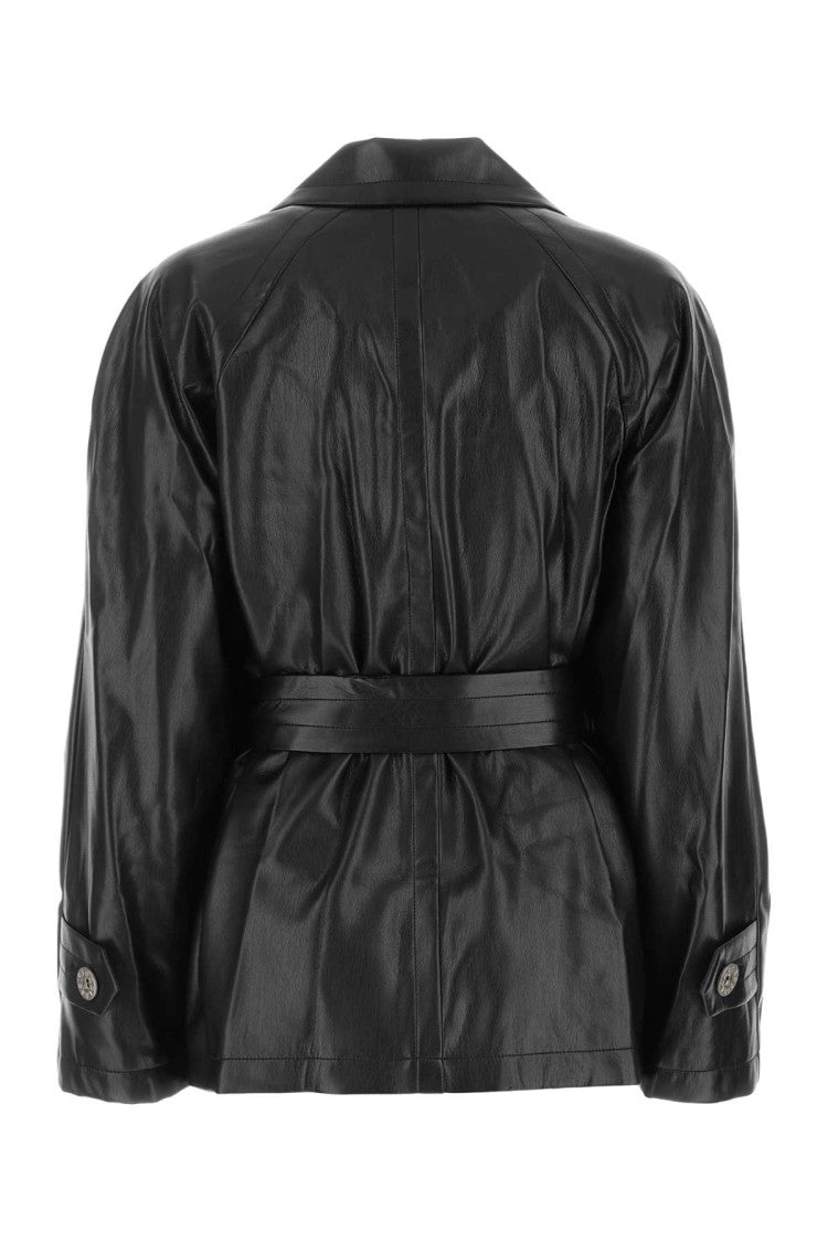 Low Classic Black Synthetic Leather Shirt