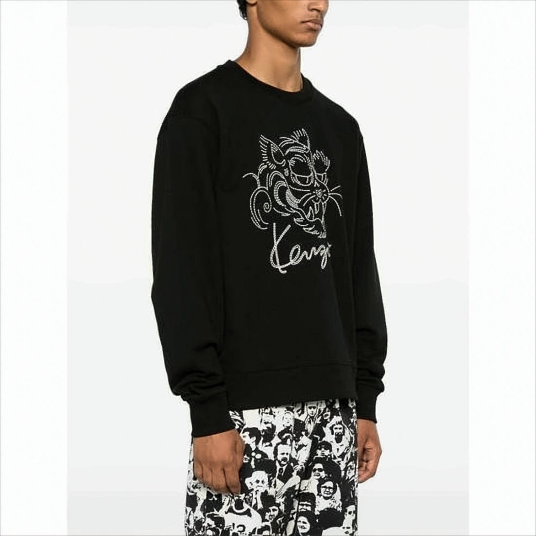 Kenzo Bold Graphic Long-Sleeve Black Sweatshirt From Kenzo