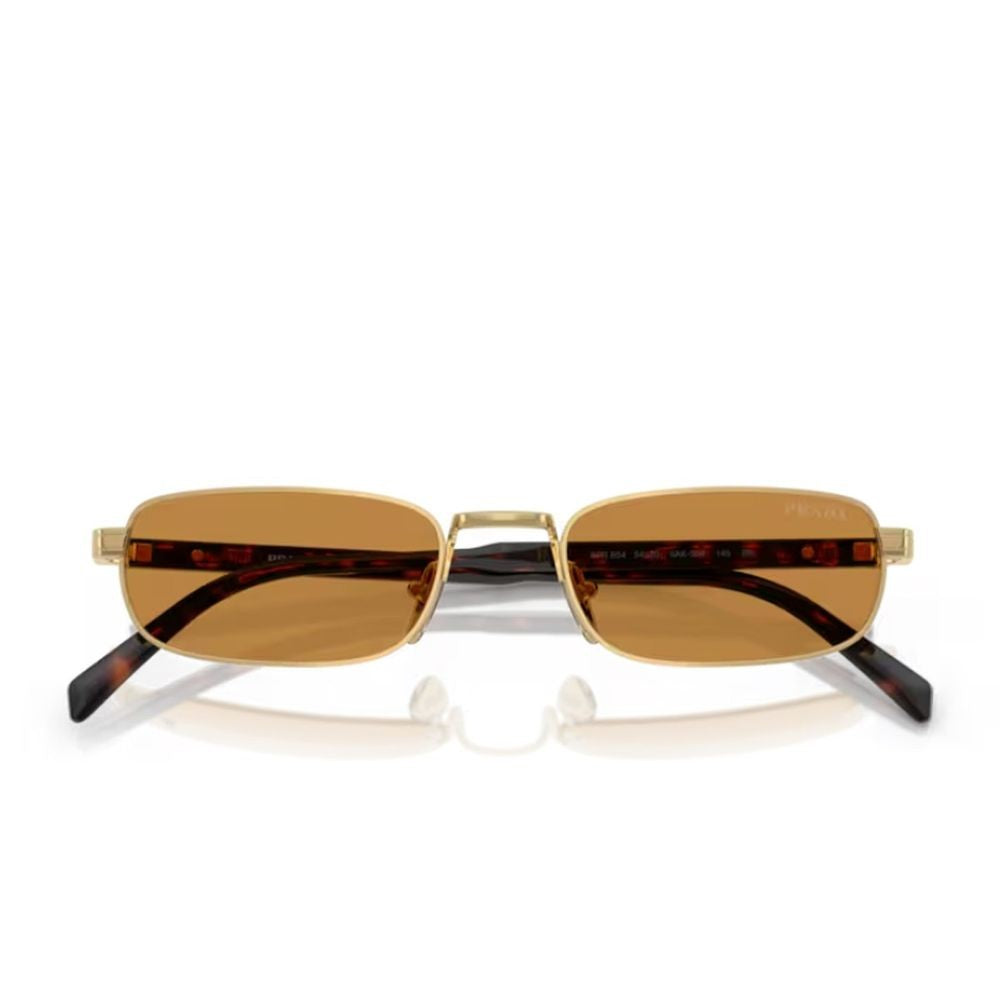 Prada Pr B54s Gold-Metal Oval Frame Sunglasses