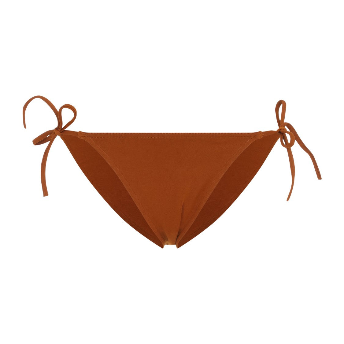 Eres Soft Brown Bikini Bottom With Side Ties And Tonal Stitching