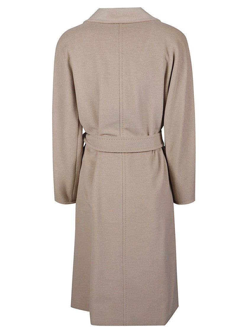 Max Mara Madame Double-Breasted Virgin Wool-Blend Belted Coat