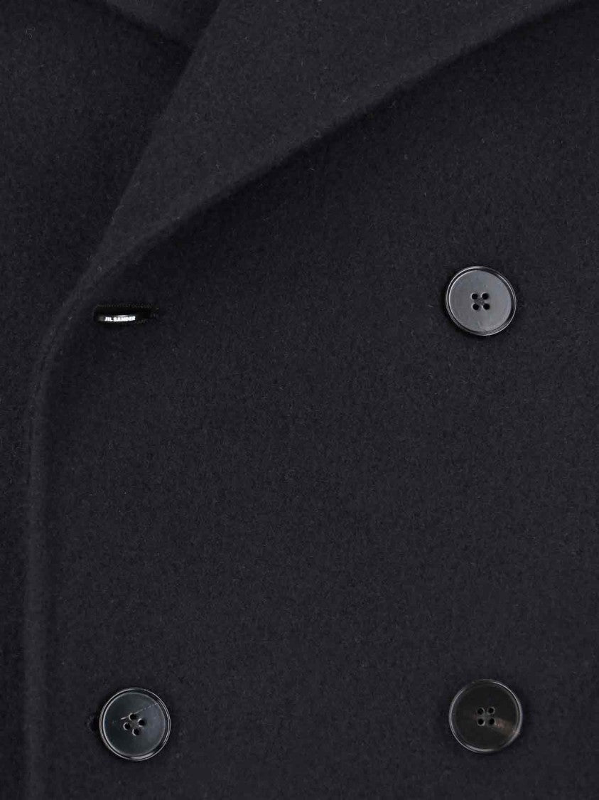 Jil Sander "Judy" Polka Dot Scarf – Navy