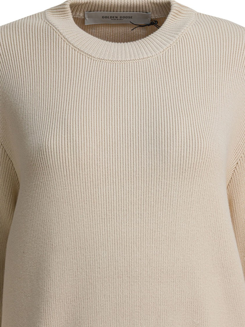 Golden Goose Crew-Neck Sweater With Eco-Friendly Reverse Lettering