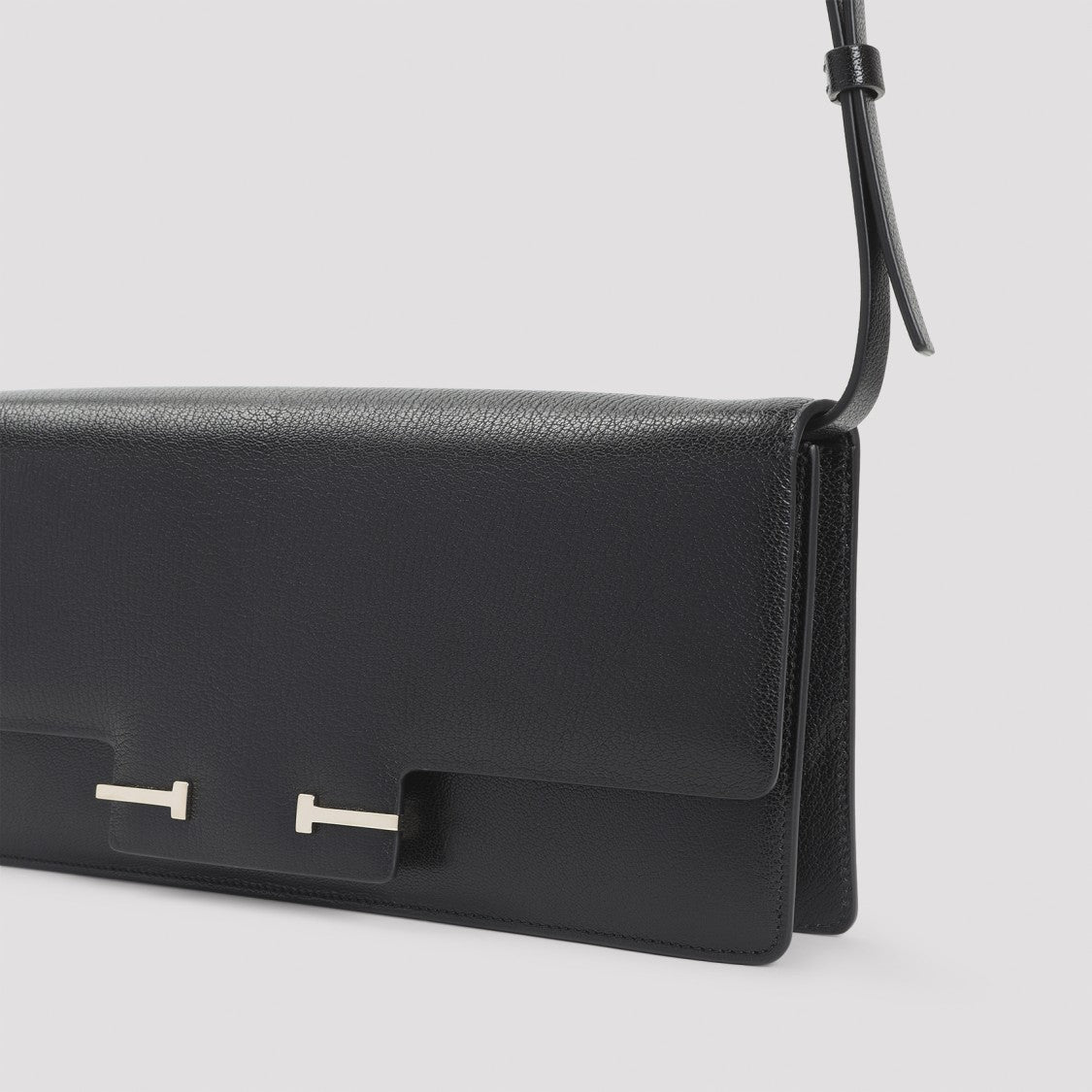 Tom Ford Black Goat Leather Shoulder Bag