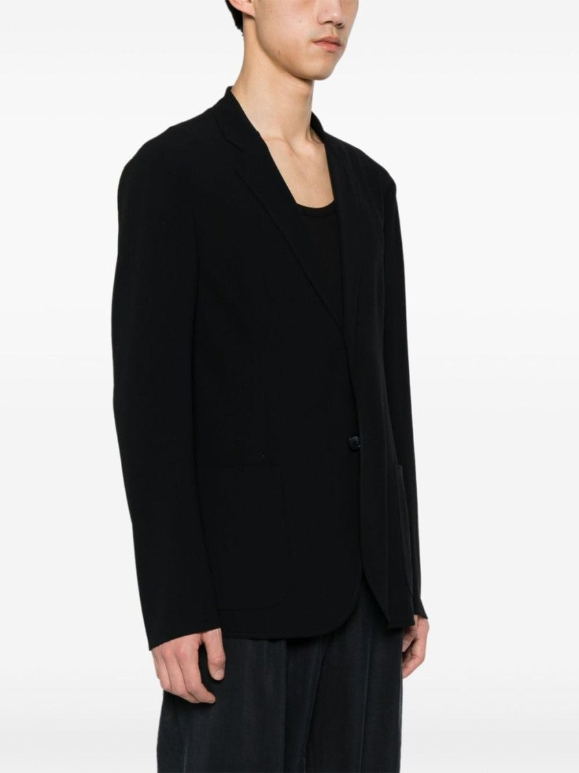 Giorgio Armani Navy Blue Wool Jacket