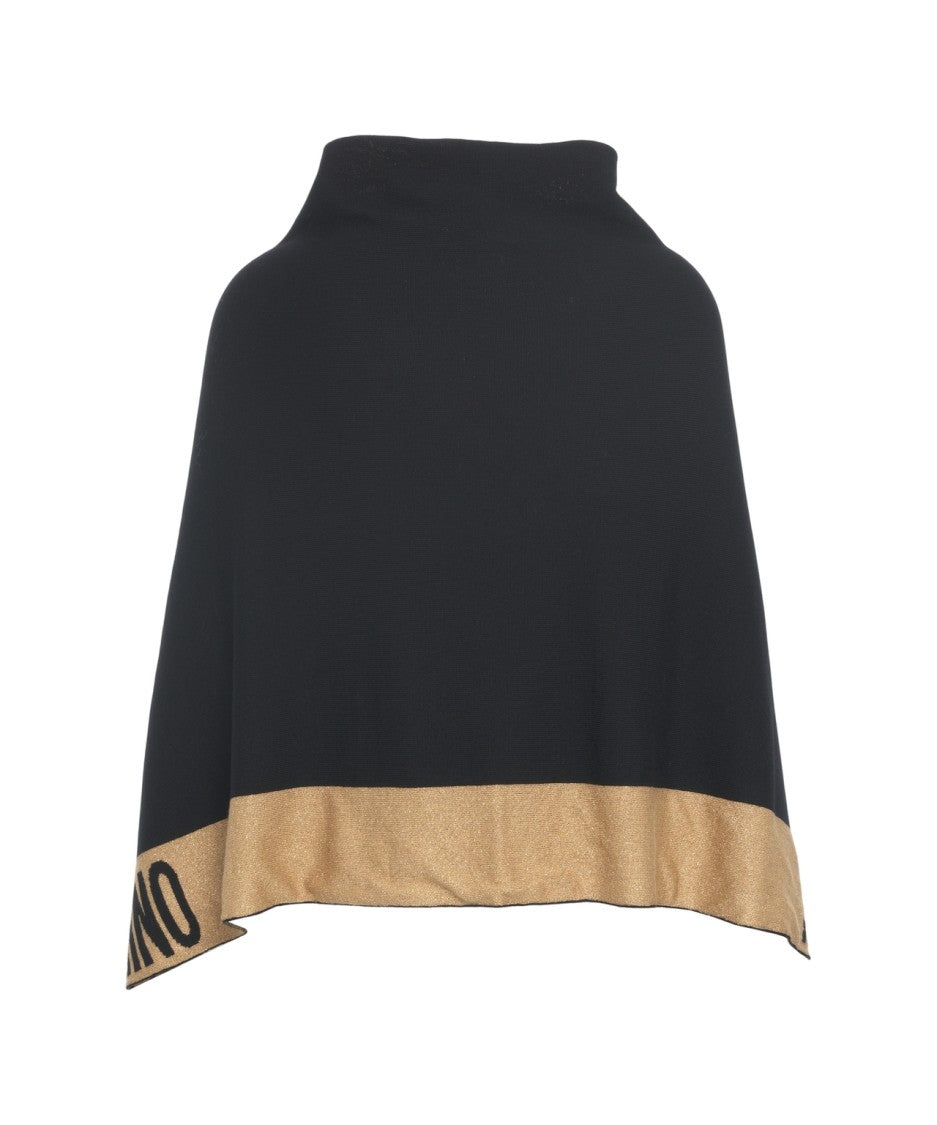 Moschino Refined Logo Detail Poncho