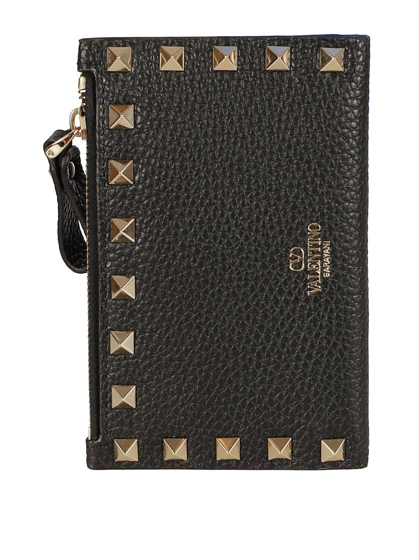 Valentino Garavani Grainy Calfskin Leather Coin Purse