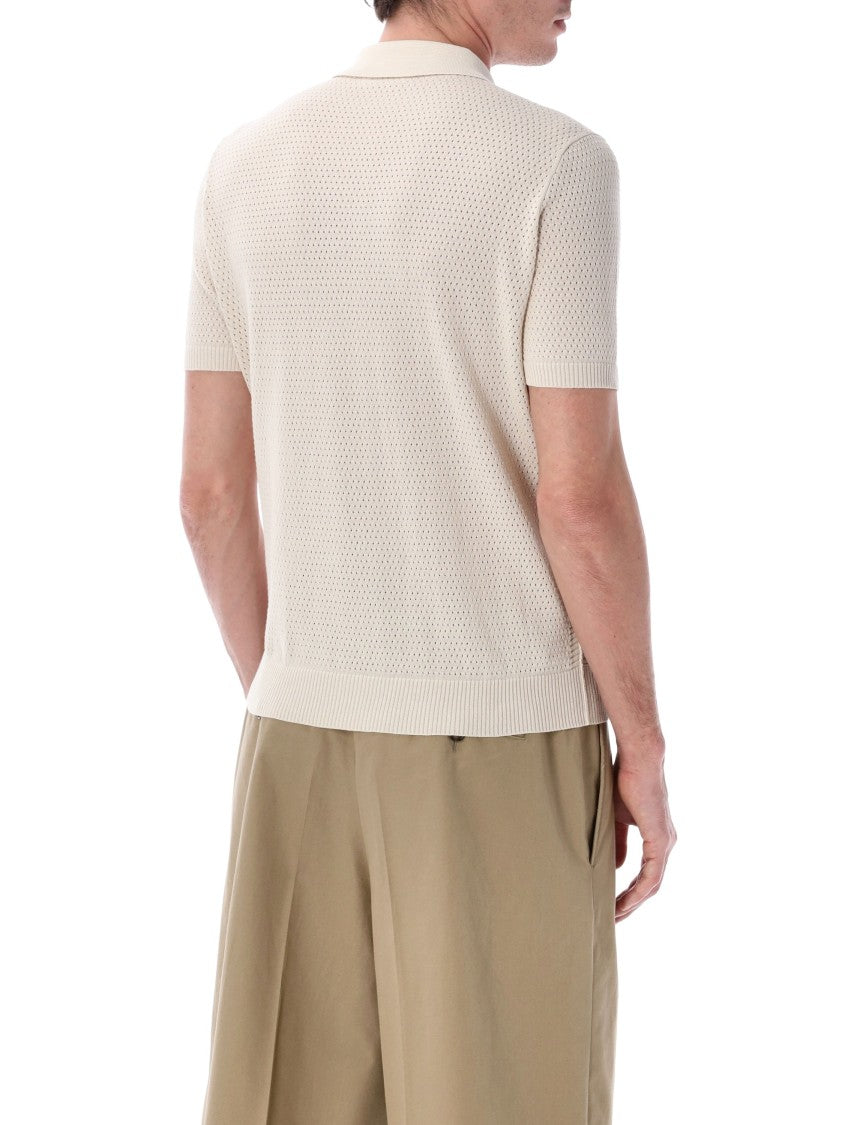 Roberto Collina Mesh Cotton Polo