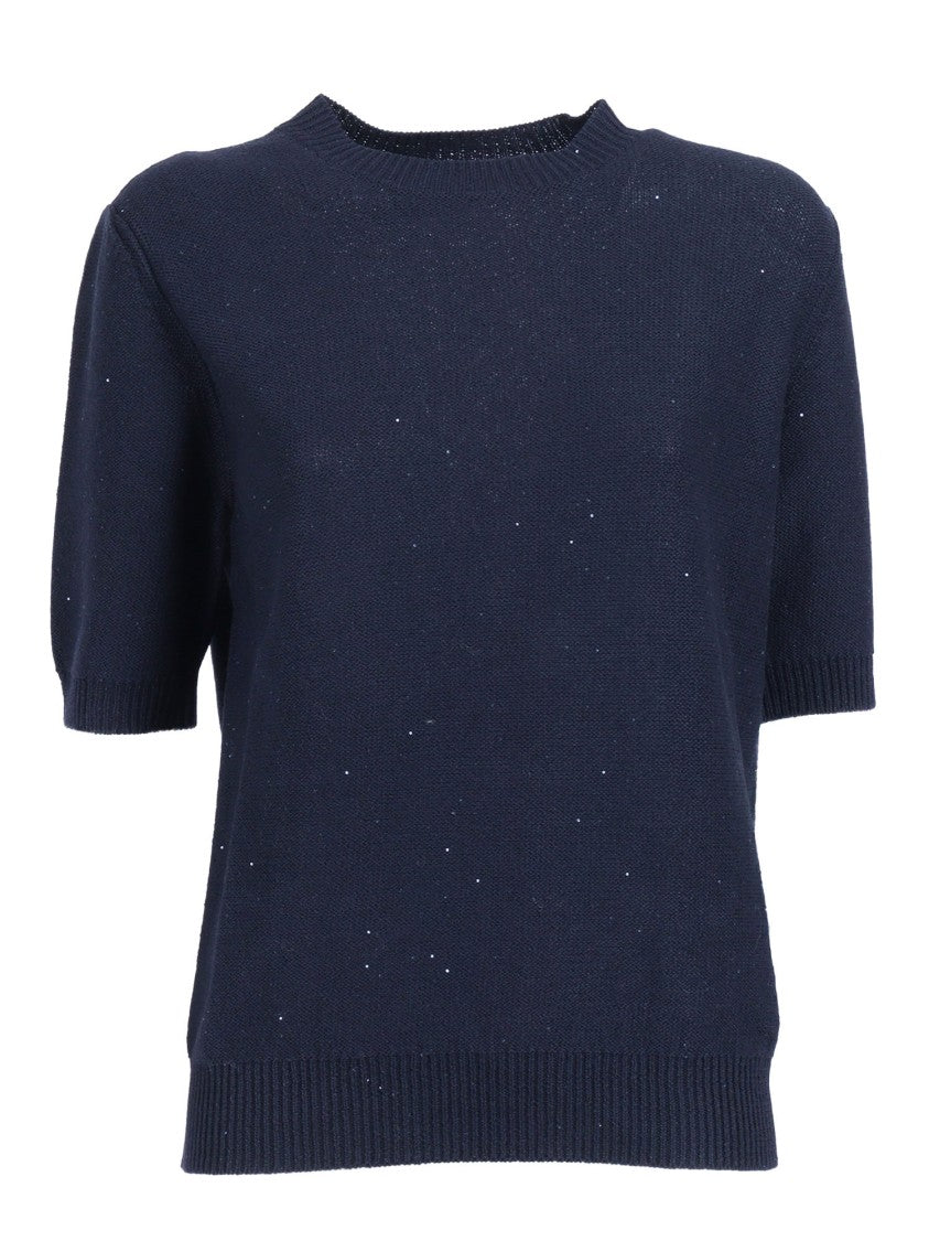 Fabiana Filippi Blu Notte Sequin Relaxed Top