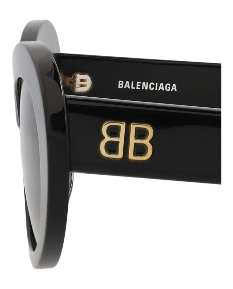 Balenciaga Round-Frame Recycled Acetate Sunglasses