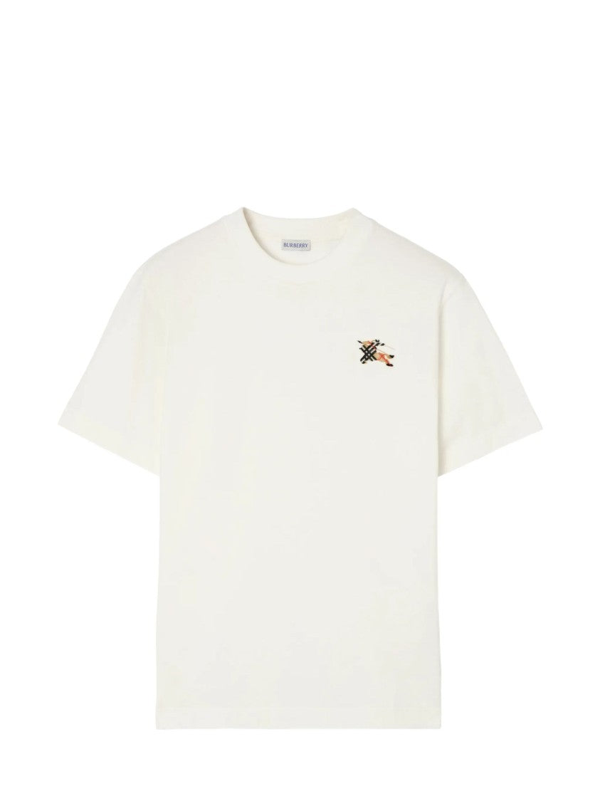 Burberry Checked Logo Cotton T-Shirt