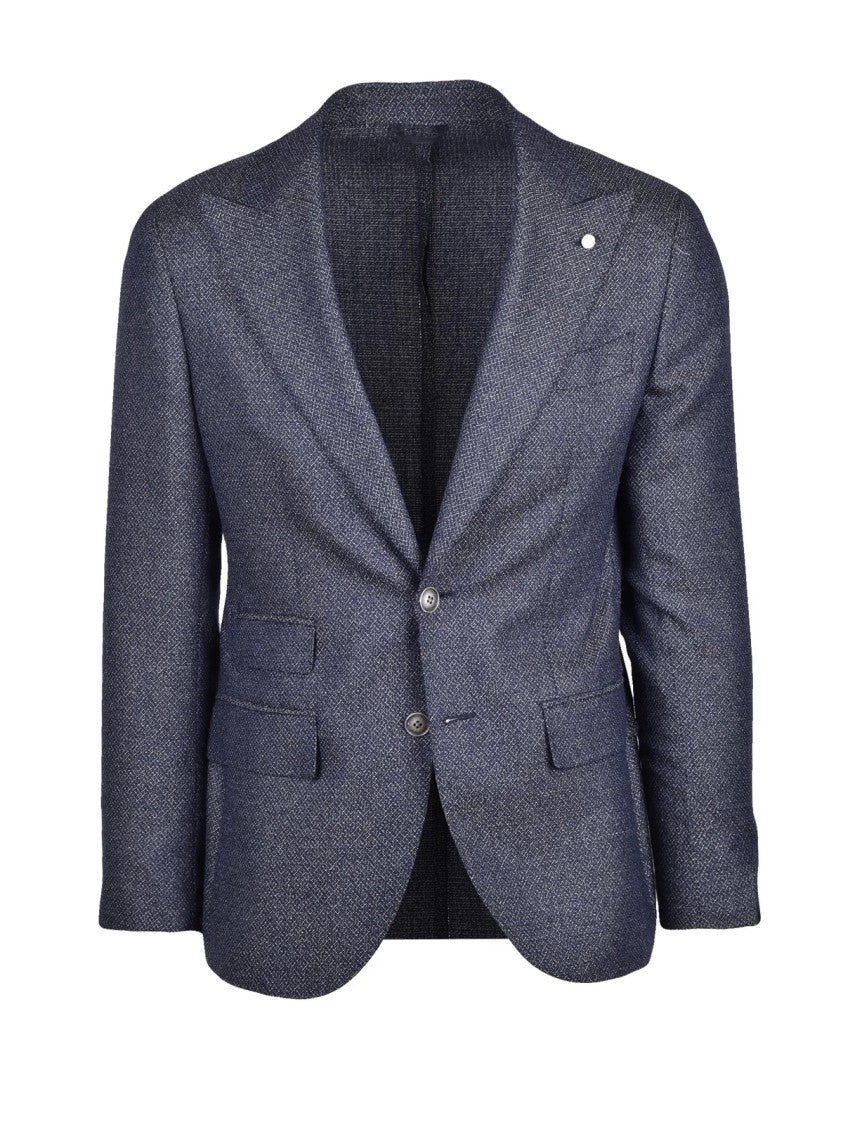 Luigi Bianchi Silk Wool Jacket - Blue