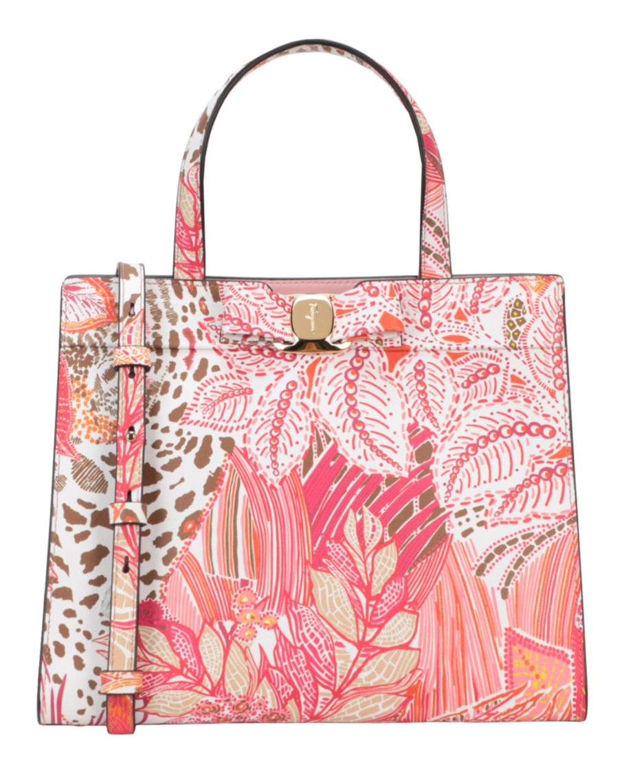 Ferragamo Vara Bow Top Handle Bag