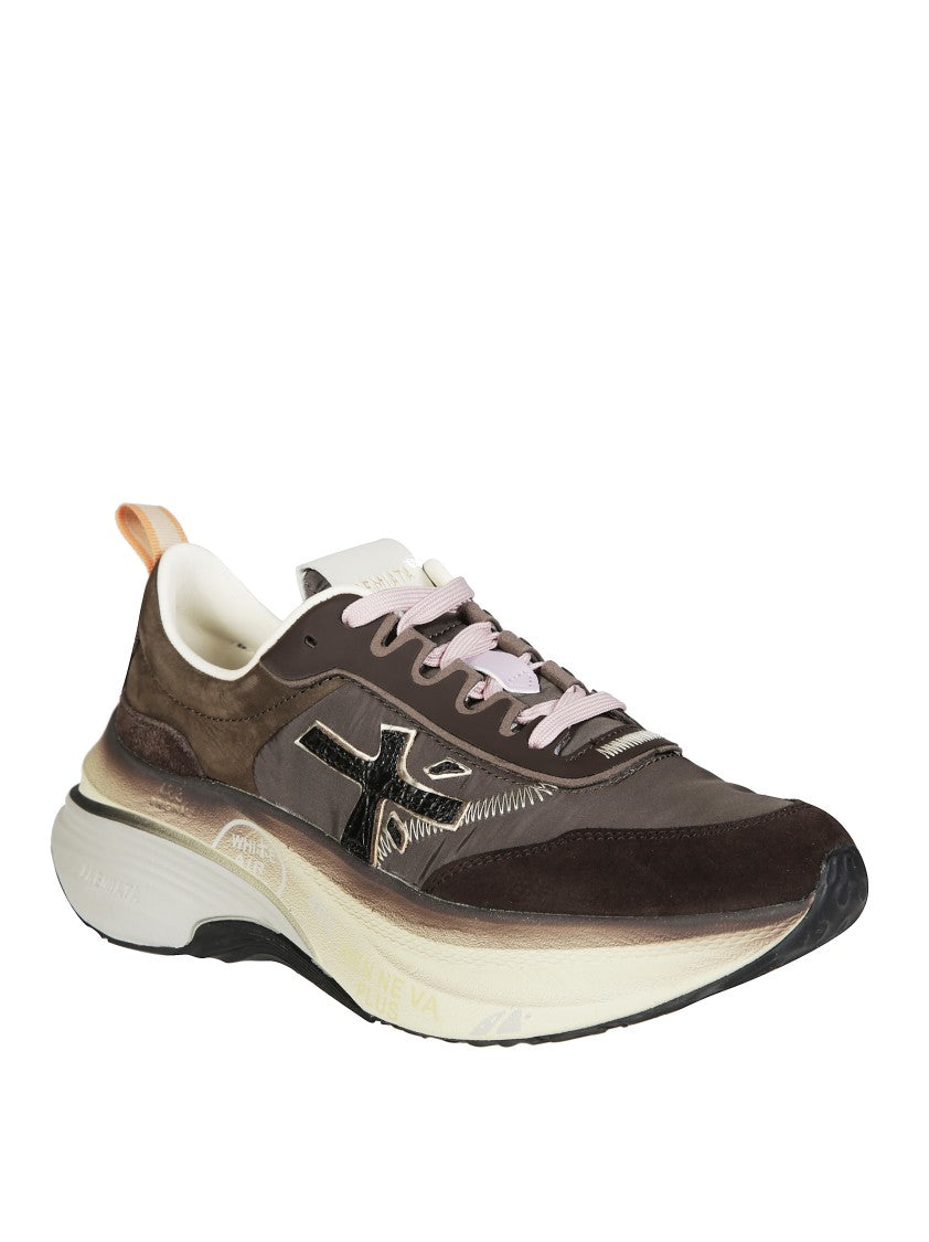 Premiata Low-Profile Sneaker In Dark Brown