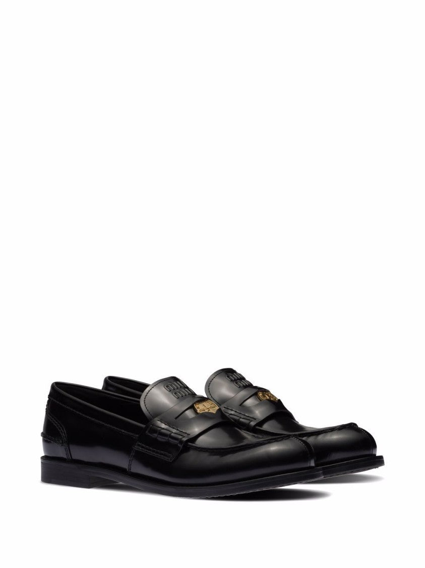 Miu Miu Brushed Leather Loafers