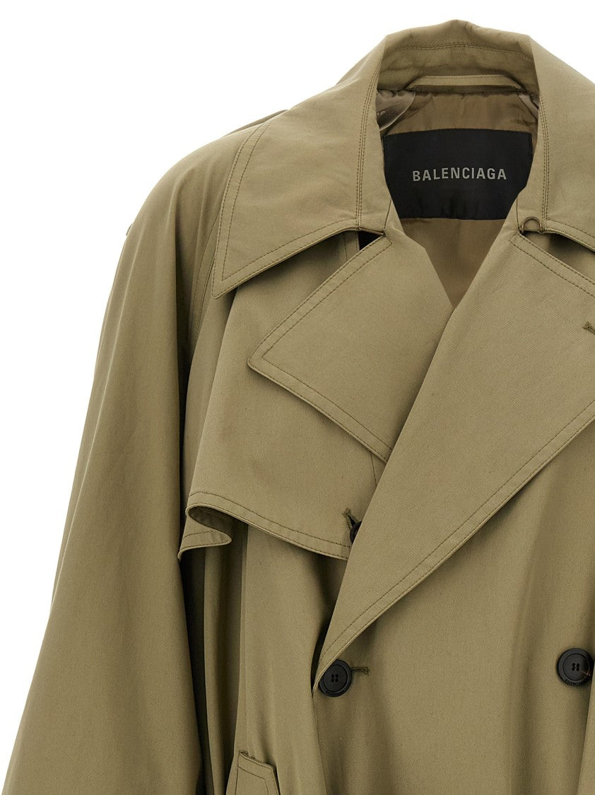 Balenciaga 'Draped Neck' Trench Coat
