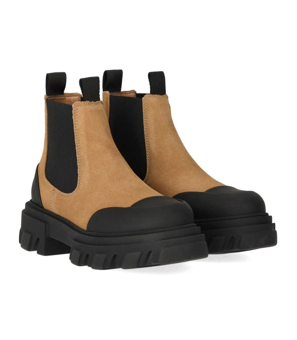 Ganni Cognac Chelsea Boot