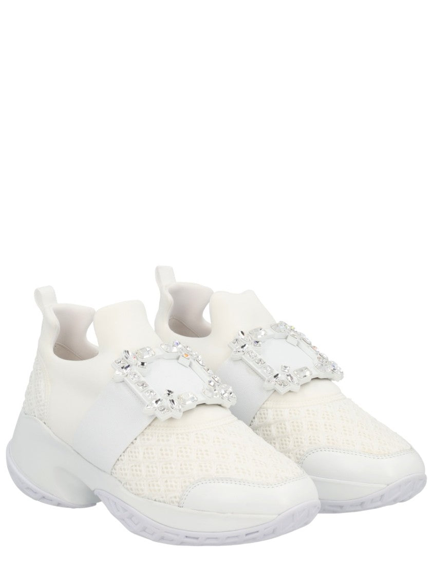 Roger Vivier Viv'run Woven Canvas Sneakers