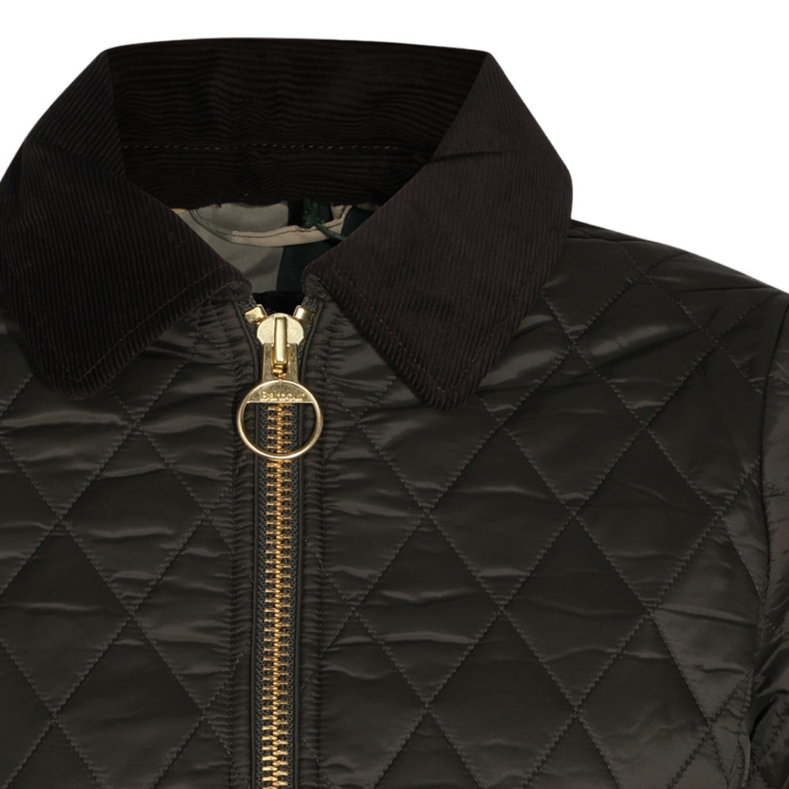 Barbour Diamond Quilted Corduroy Collar Coat