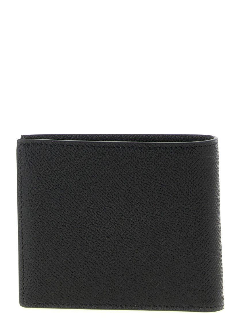 Tom Ford Textured Black Bifold Wallet With Silver Logo