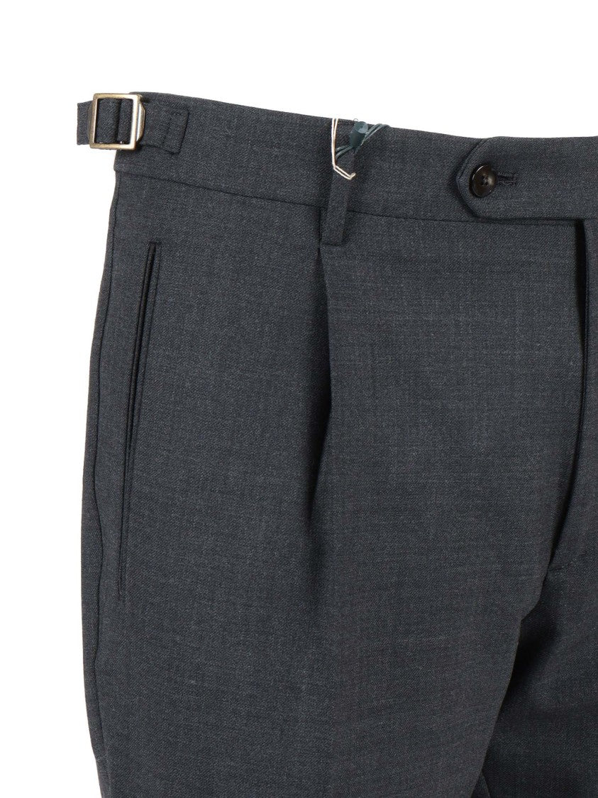 Berwich Tailored Straight-Leg Trousers With Subtle Texture